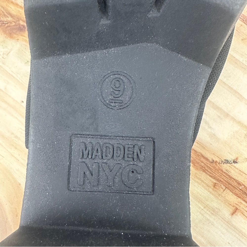 Madden NYC Chunky Platform Sandals Slide Womens Sz 9 Black Y2k 90s Style Slip On - Picture 5 of 10